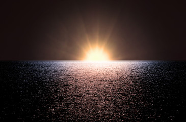 dawn at sea
