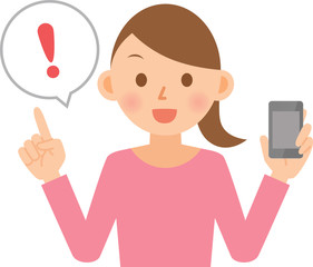 女性　モバイル