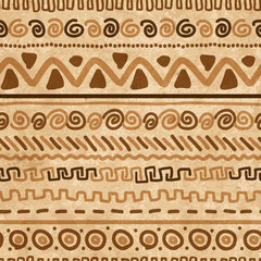 Handmade pattern with ethnic geometric ornament for your design