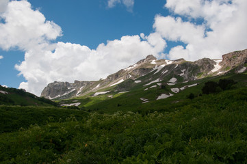 The magnificent mountain scenery of the Caucasus Nature Reserve