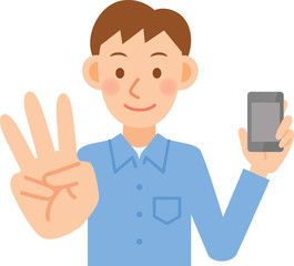男性　モバイル