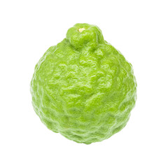 Kaffir Lime isolated on white background with clipping path