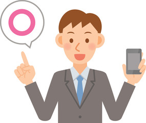 ビジネスマン　モバイル