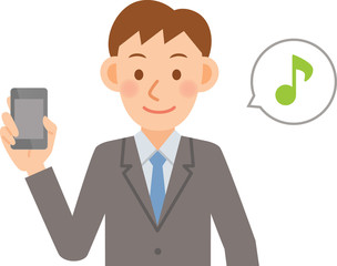 ビジネスマン　モバイル