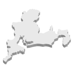 東海　地図　3D