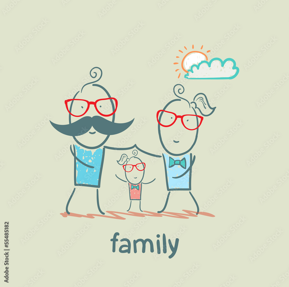 Wall mural family