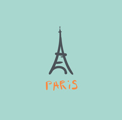 Fototapeta na wymiar Eiffel Tower icon