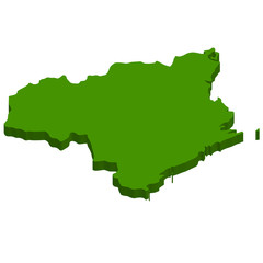 徳島　地図　3D
