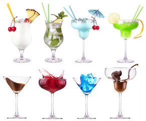 alcoholic cocktails set