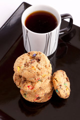 Cup of tea with cookies