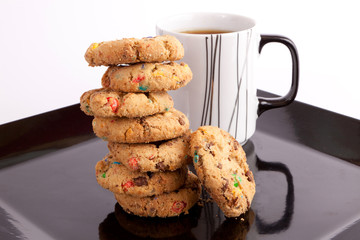 Cup of tea with cookies