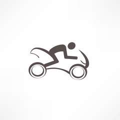 Obraz premium motorcyclist icon