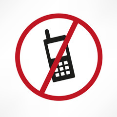 Vector no cellphone sign