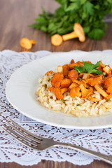 Risotto with chanterelles