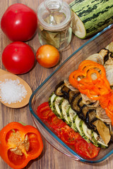 Baked vegetables
