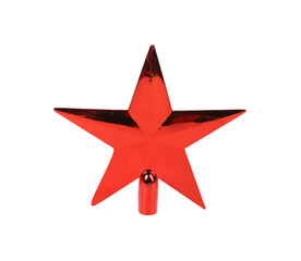 Red star on a white background