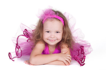 Obraz na płótnie Canvas fashion little princess girl portrait