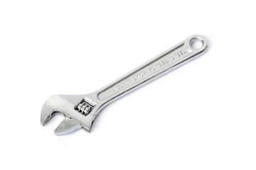 Adjustable wrench isolated on white background