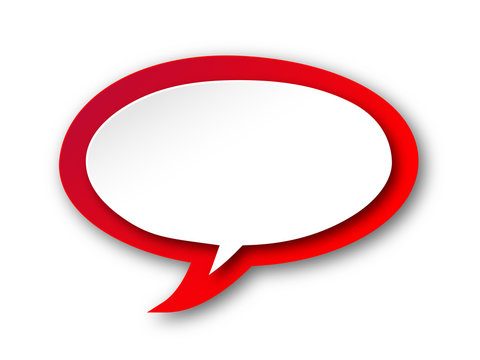Speech Bubble Icon (buttons symbols tags blank template red)