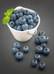 Fresh bilberries in a bowl