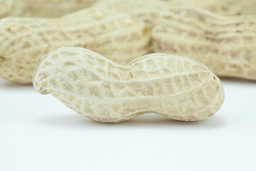 Dried peanuts in closeup