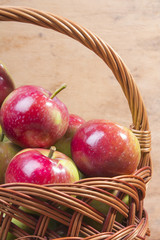 apples in a wicker basket