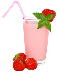 Fruit smoothie isolated