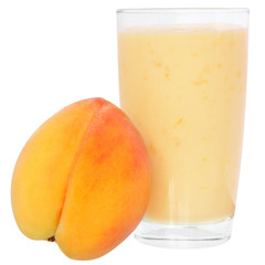 Milk shake from peach yogurt