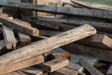 scrap wood pile