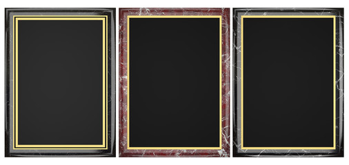 Black and Red Marble Plaque Collection