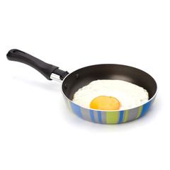 Fried egg on pan