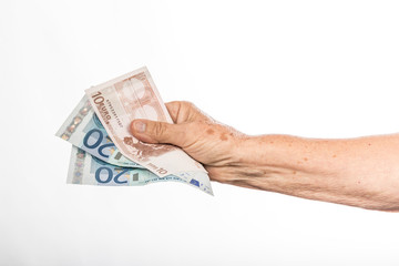 Geldscheine in der Hand