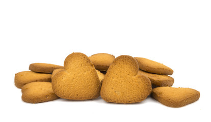 Gingerbread heart isolated
