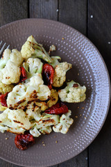 Roasted Cauliflower with sun-dried tomatoes
