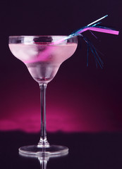 Cocktails on dark color background