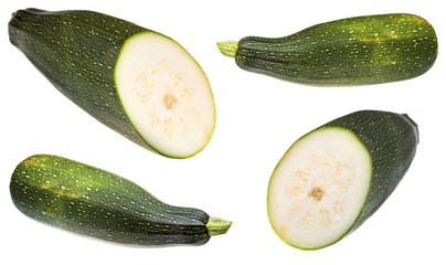 set of green zucchini