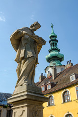 Fototapeta na wymiar Jana Nepomucena statua Bratysławie