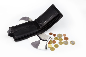 Wallet and sock