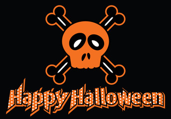 Happy Halloween skull and crossbones