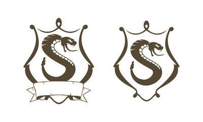 Cobra - emblemat z wężem - obrazy, fototapety, plakaty