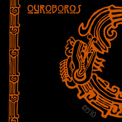 Maya snake Quetzalcoatl ouroboros half - 55506387