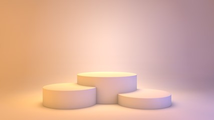 Empty stage 3d illustration