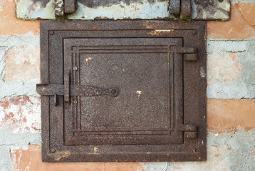 door of old stove