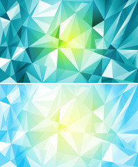 Fototapeta na wymiar Set of colorful polygon background