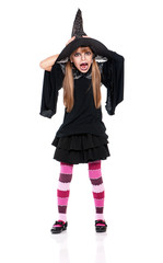 Little girl in halloween costume