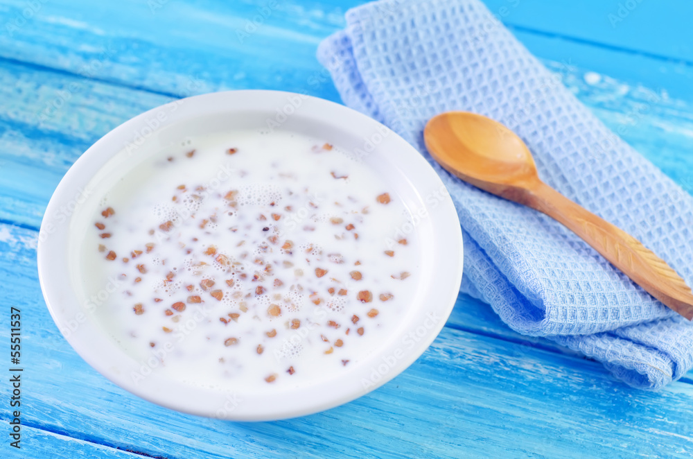 Poster buckwheat with milk