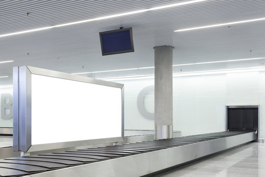 Blank Billboard Or Poster On Airport