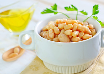 white beans in bowl