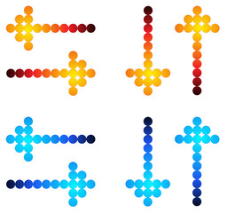 Blue and Yellow Arrow