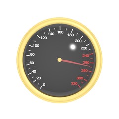 Speedometer isolated on white